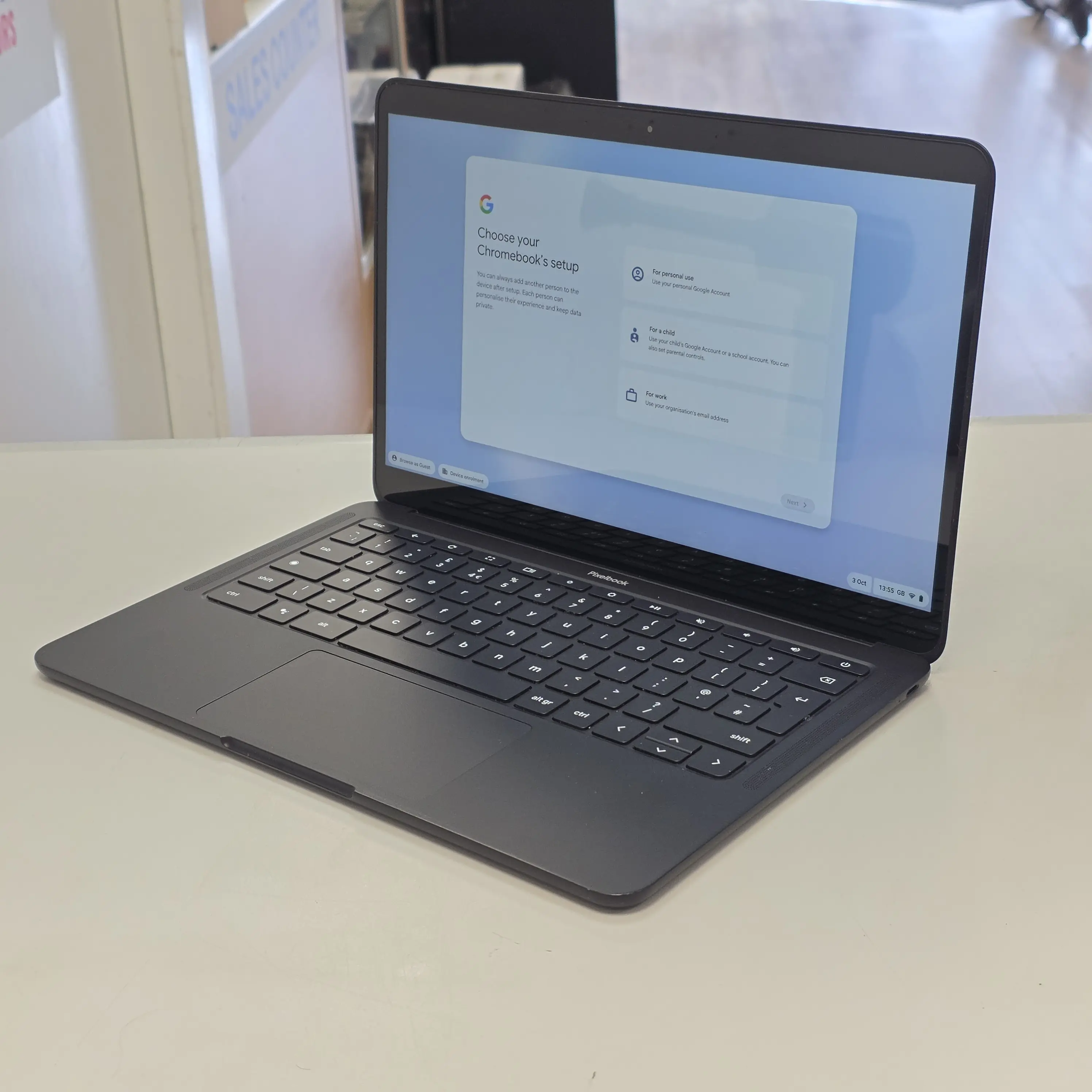 Google Pixel book Go 13.3